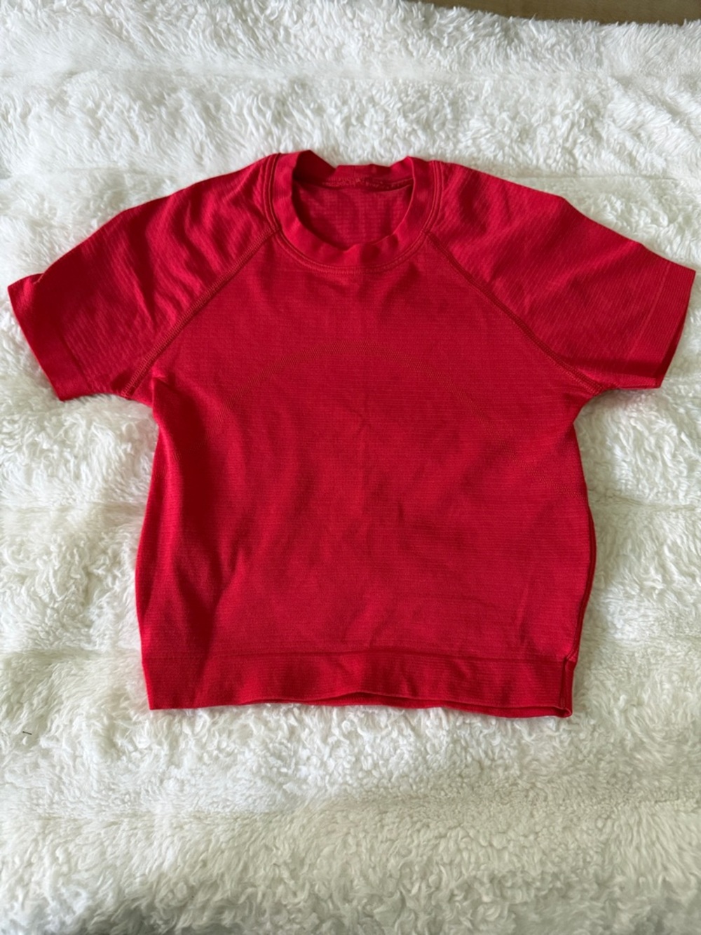 lululemon athletica Kids Red Short-Sleeve Crop Top